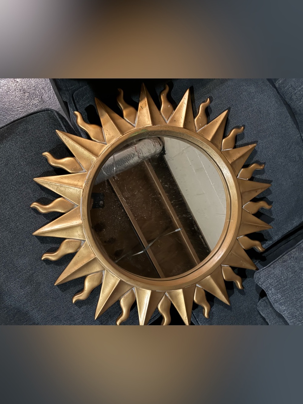 Sunburst Sun Wall Mirror - Gold Home Accent